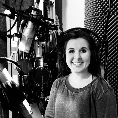 Katie in the studio