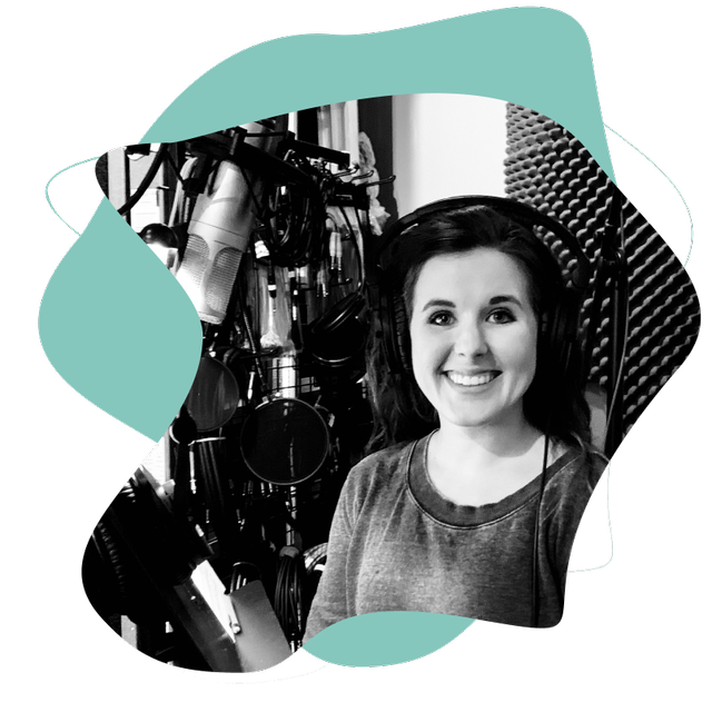 Katie in the studio